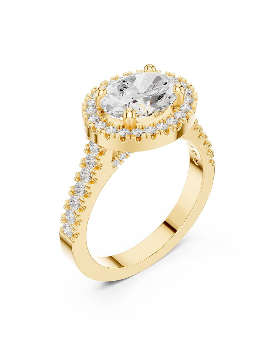 Anillo de compromiso - halo - AMORE384-OV-LG