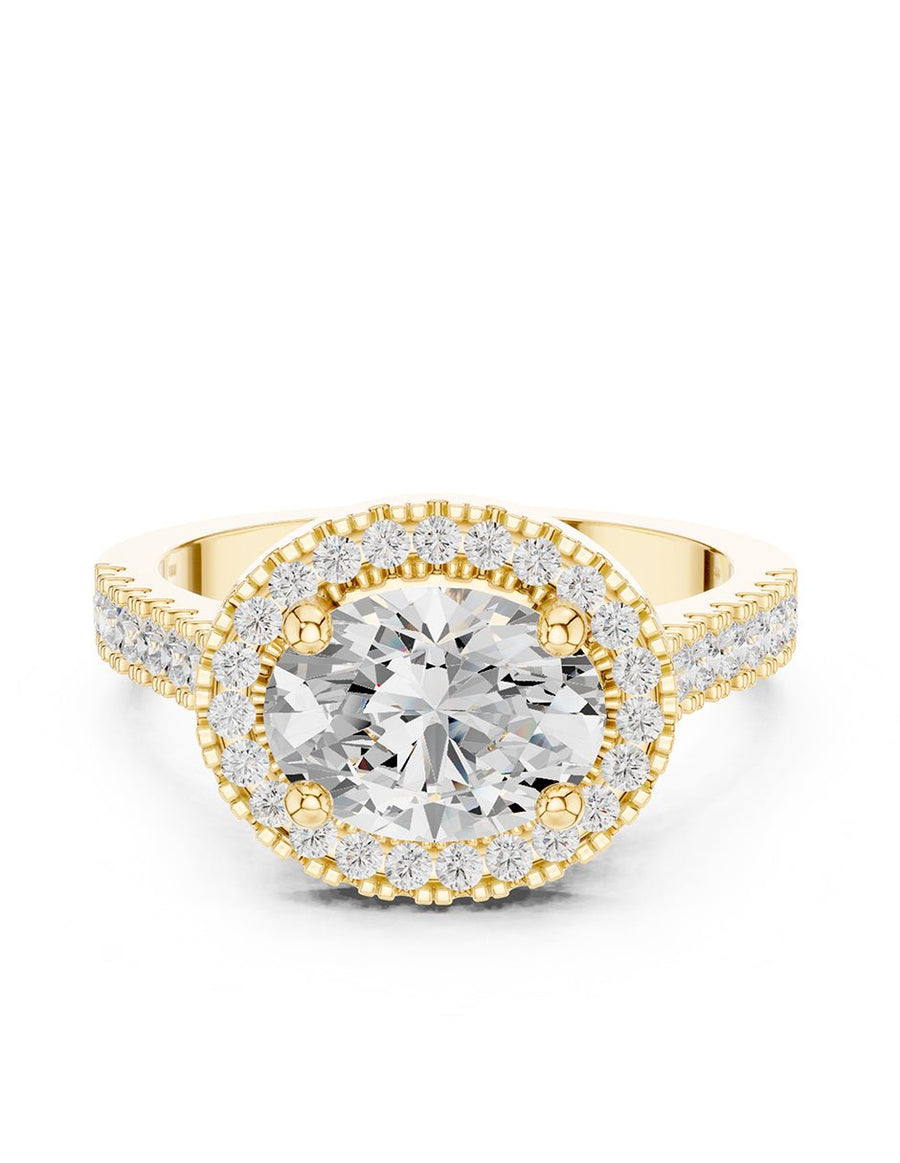 Anillo de compromiso - halo - AMORE384-OV-LG