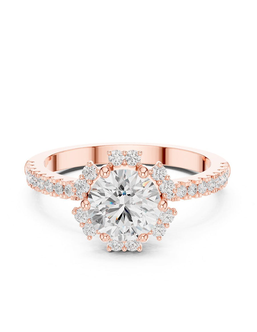 Anillo de compromiso - halo - AMORE385-RD-LG