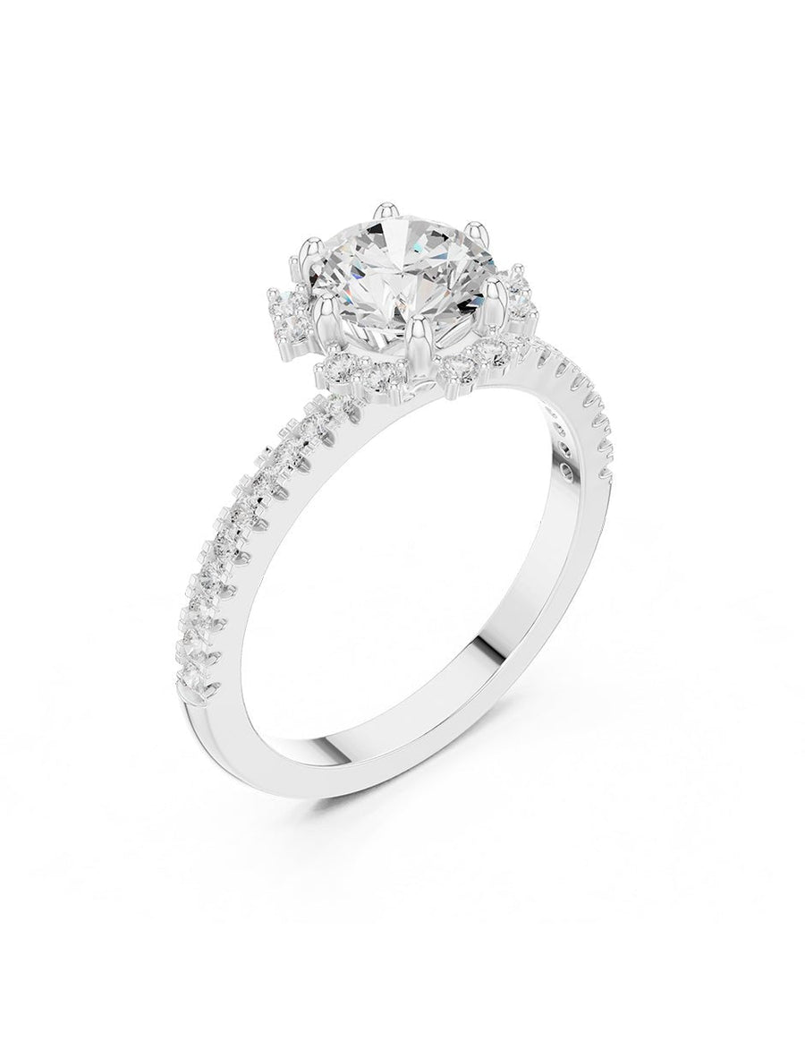 Anillo de compromiso - halo - AMORE385-RD-LG