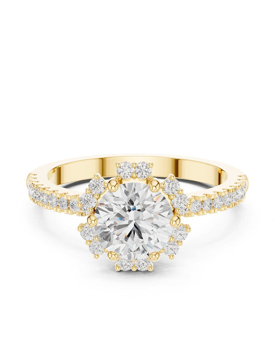 Anillo de compromiso - halo - AMORE385-RD-LG