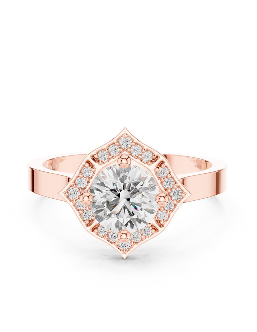 Anillo de compromiso - halo - AMORE386-RD-LG