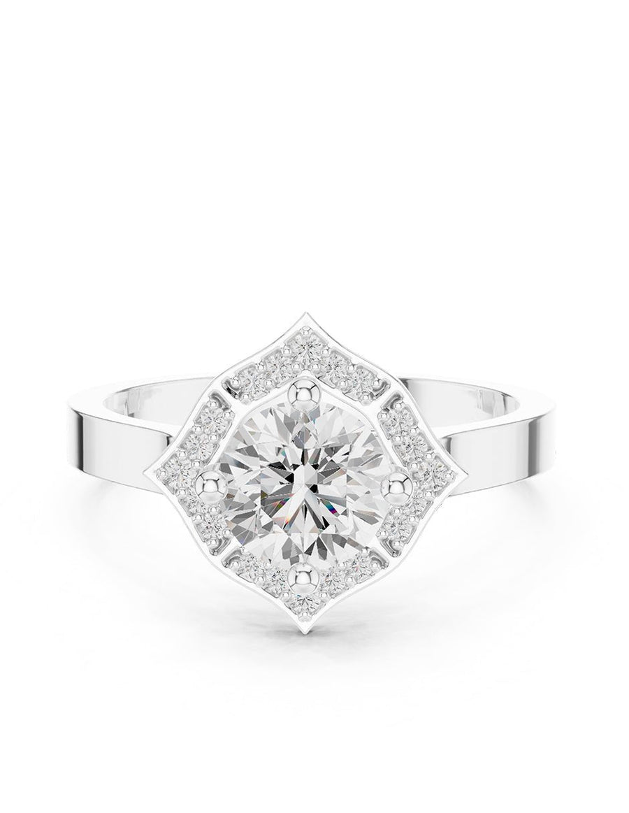 Anillo de compromiso - halo - AMORE386-RD-LG
