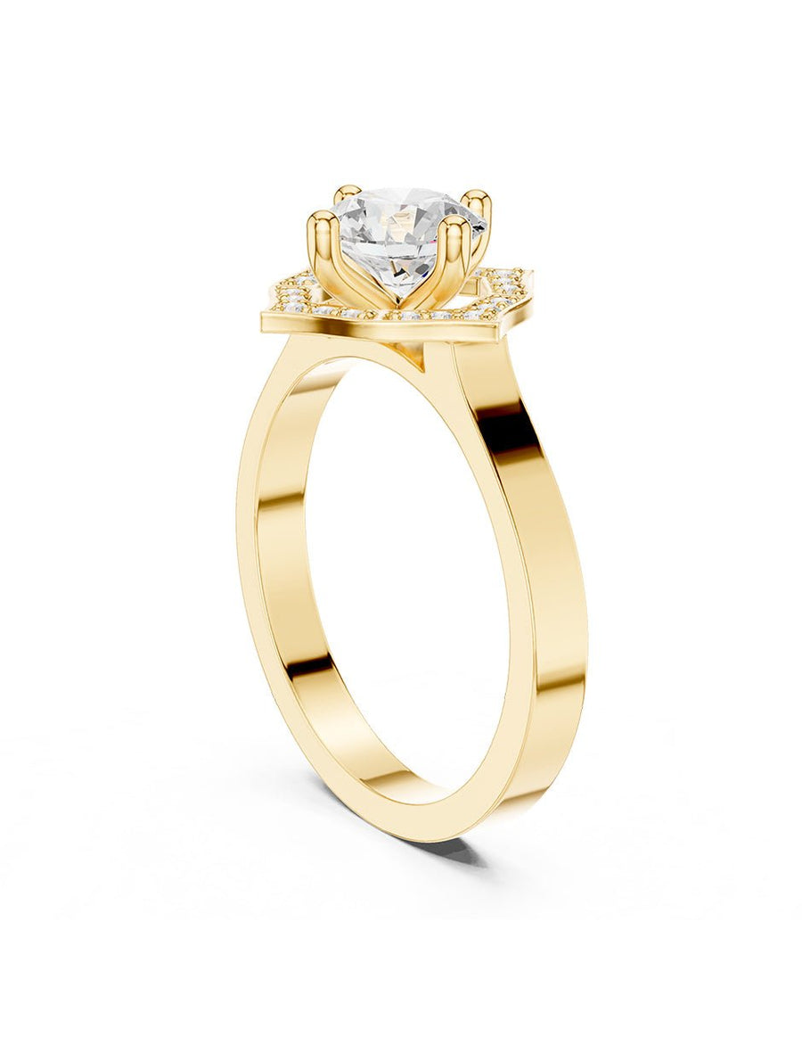 Anillo de compromiso - halo - AMORE386-RD-LG