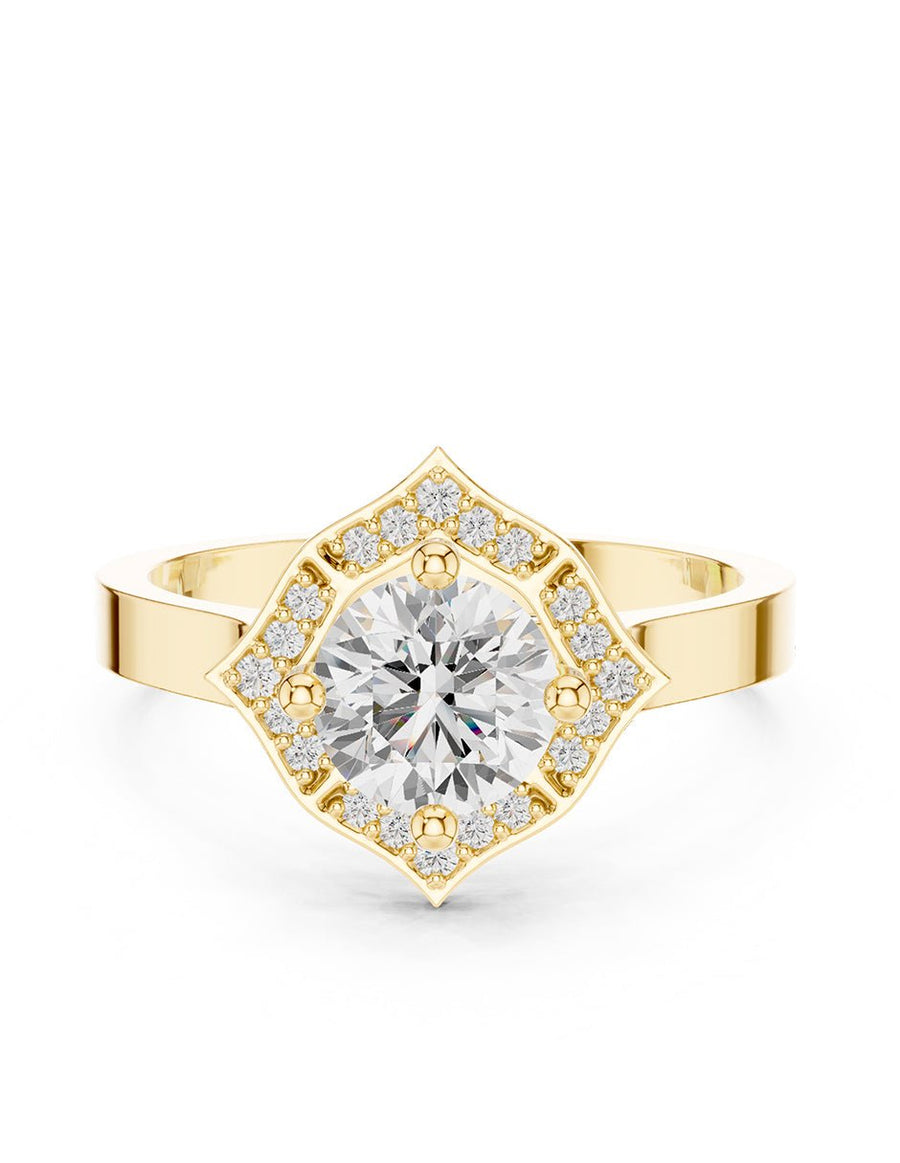 Anillo de compromiso - halo - AMORE386-RD-LG