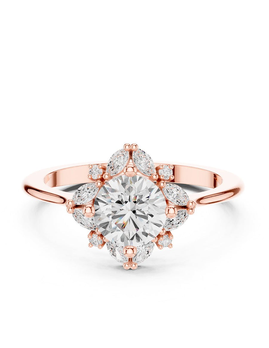 Anillo de compromiso - halo - AMORE387-RD-LG