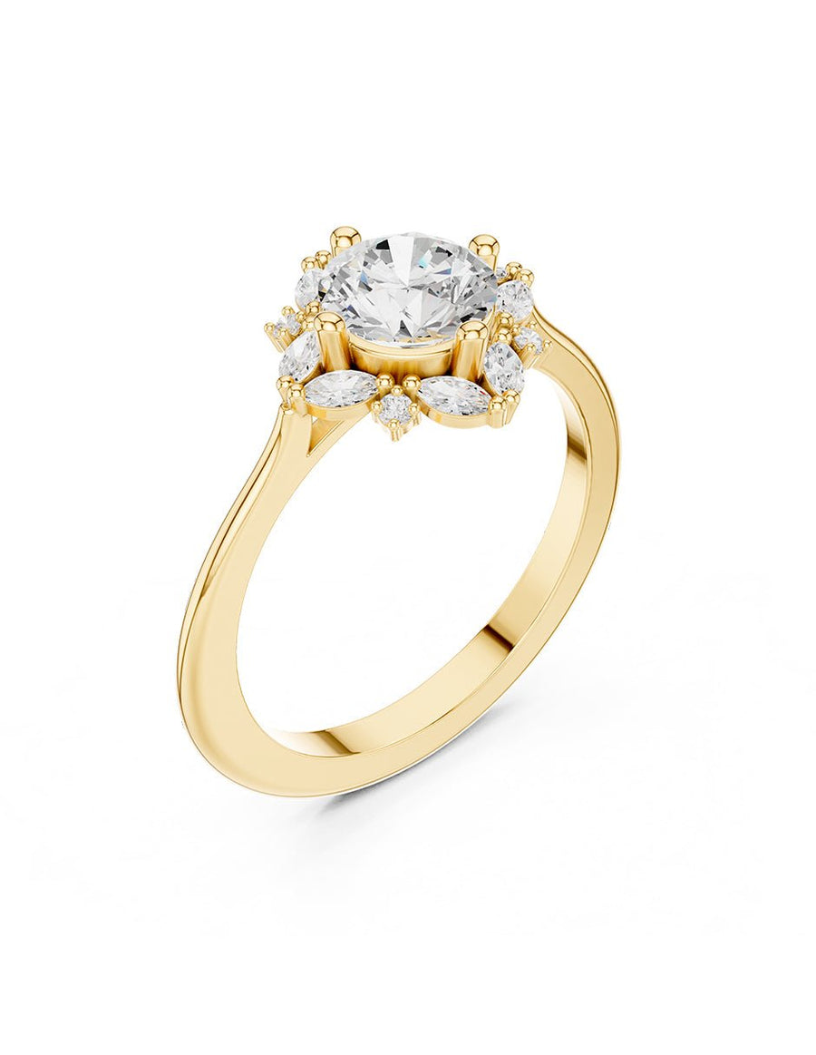 Anillo de compromiso - halo - AMORE387-RD-LG