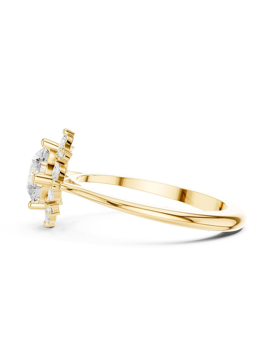 Anillo de compromiso - halo - AMORE387-RD-LG