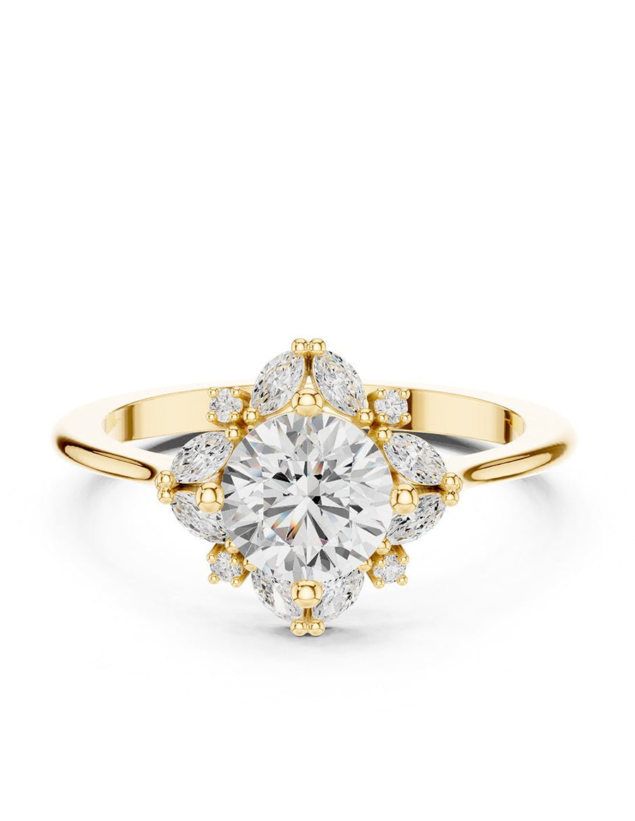 Anillo de compromiso - halo - AMORE387-RD-LG