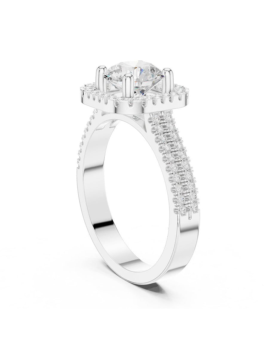 Anillo de compromiso - halo - AMORE388-RD-LG