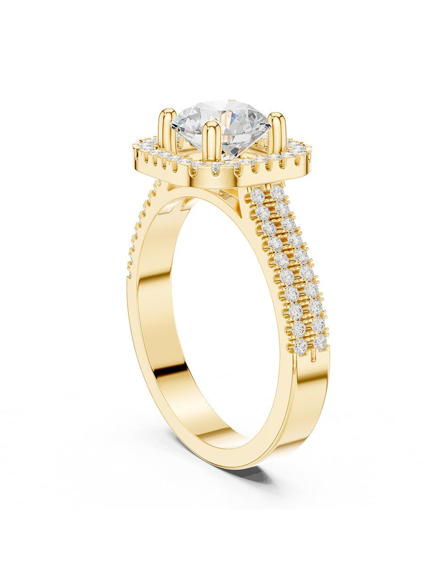 Anillo de compromiso - halo - AMORE388-RD-LG