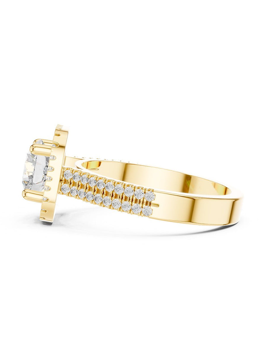 Anillo de compromiso - halo - AMORE388-RD-LG