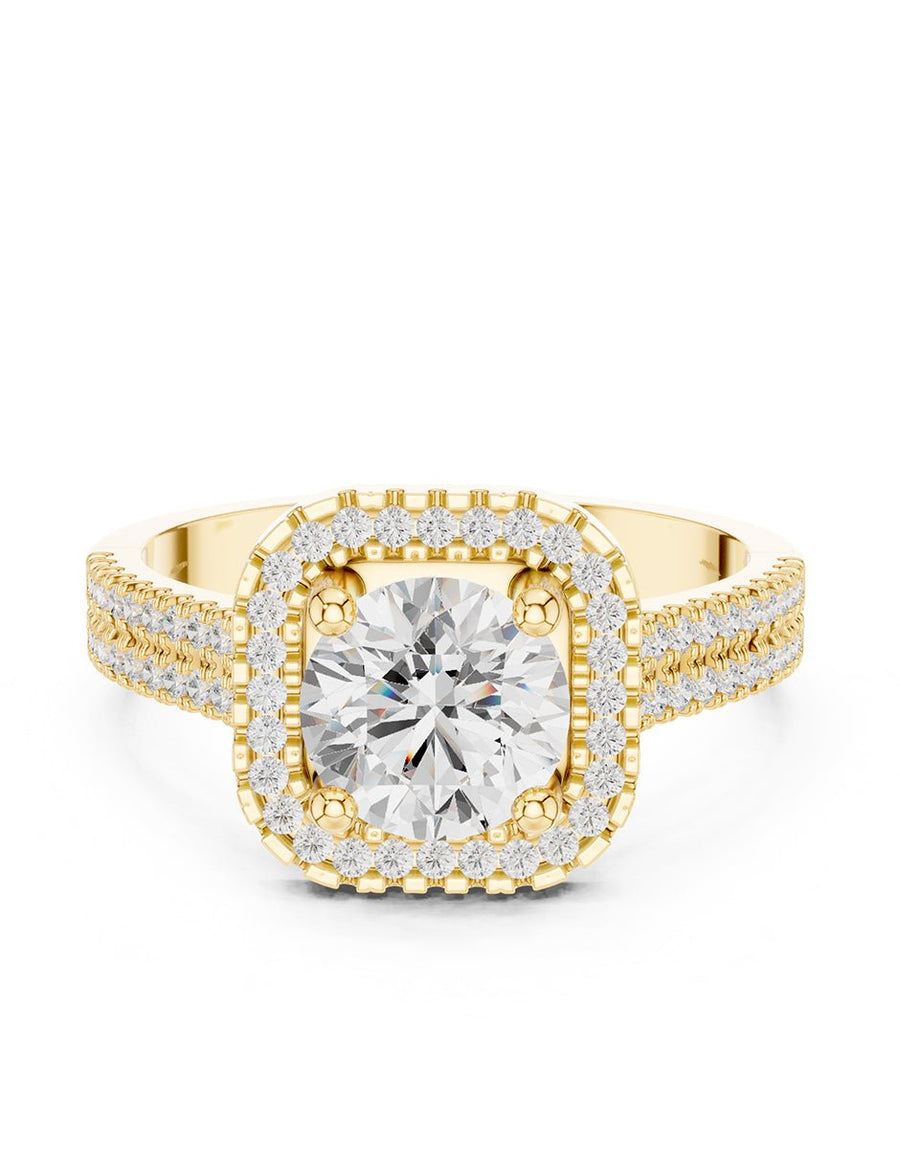 Anillo de compromiso - halo - AMORE388-RD-LG