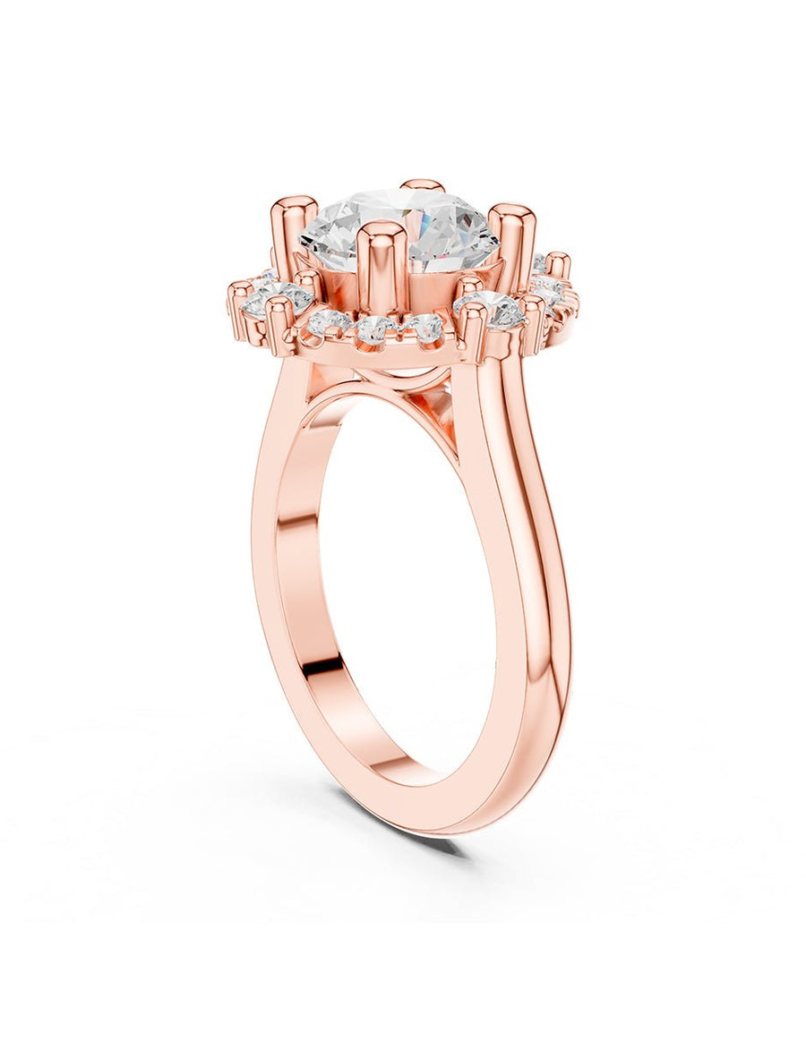 Anillo de compromiso - halo - AMORE389-RD-LG
