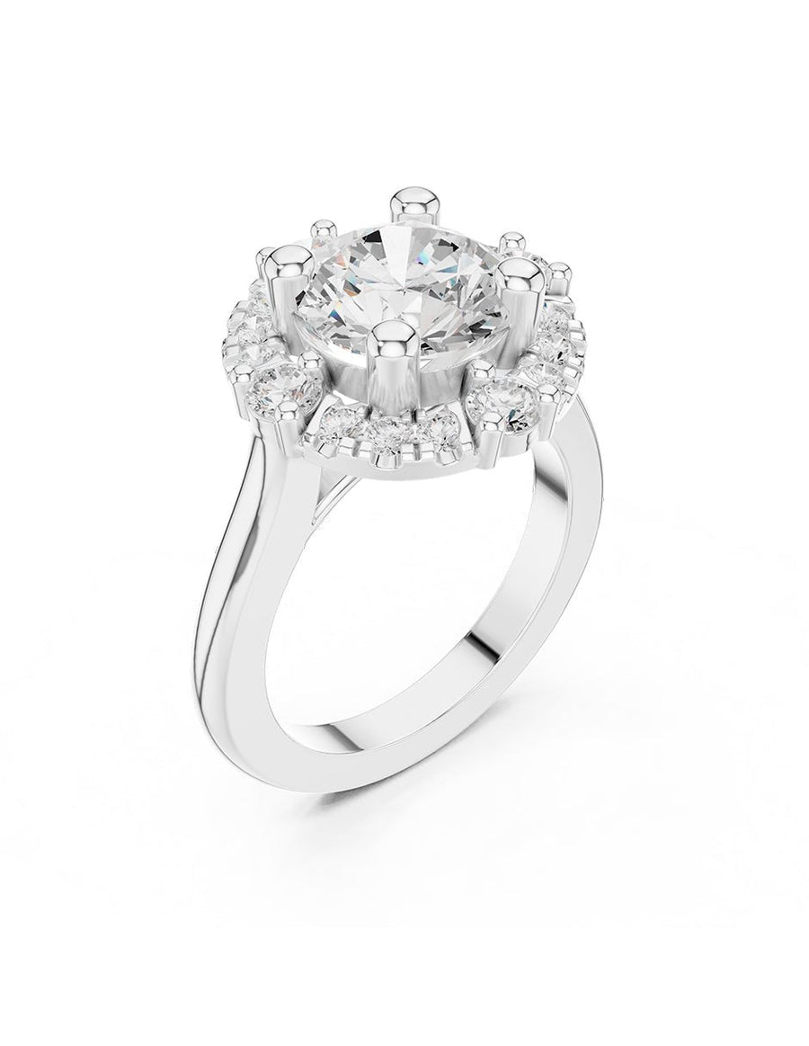 Anillo de compromiso - halo - AMORE389-RD-LG