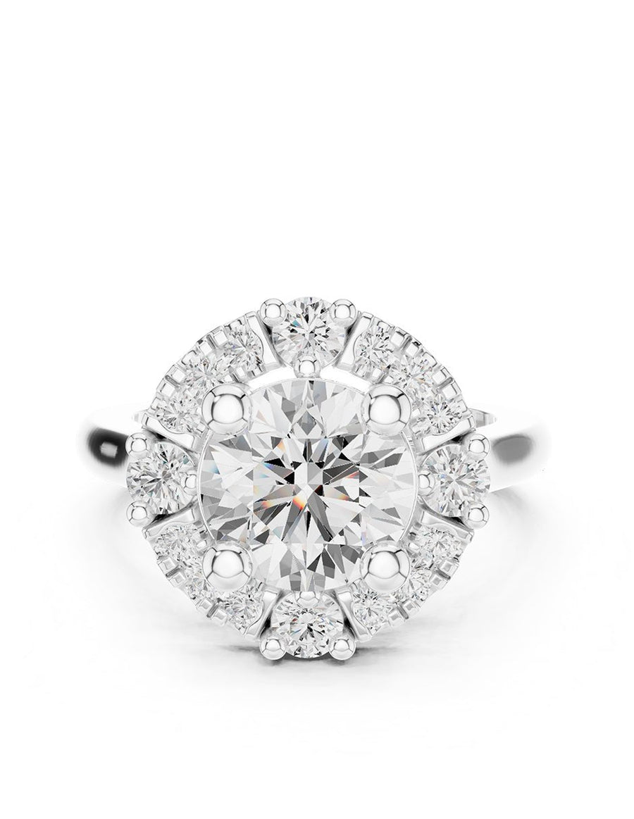 Anillo de compromiso - halo - AMORE389-RD-LG