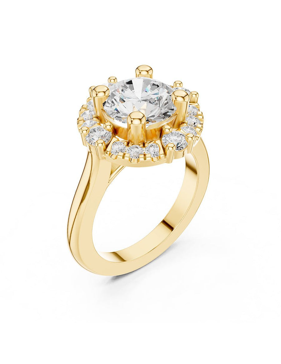 Anillo de compromiso - halo - AMORE389-RD-LG