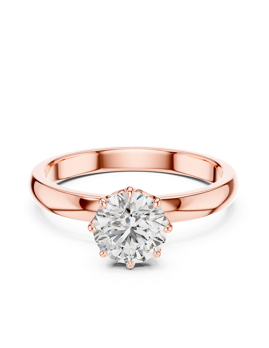 Anillo de Compromiso - solitario - AMORE39-RD-CZ