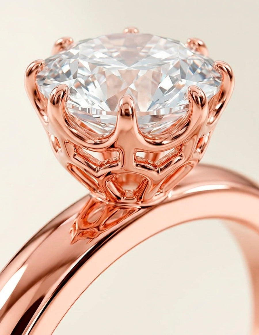 Anillo de Compromiso - solitario - AMORE39-RD-CZ