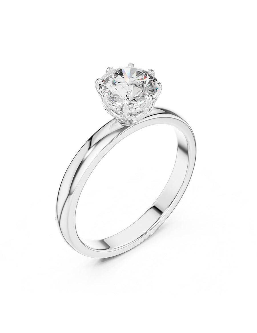 Anillo de Compromiso - solitario - AMORE39-RD-CZ