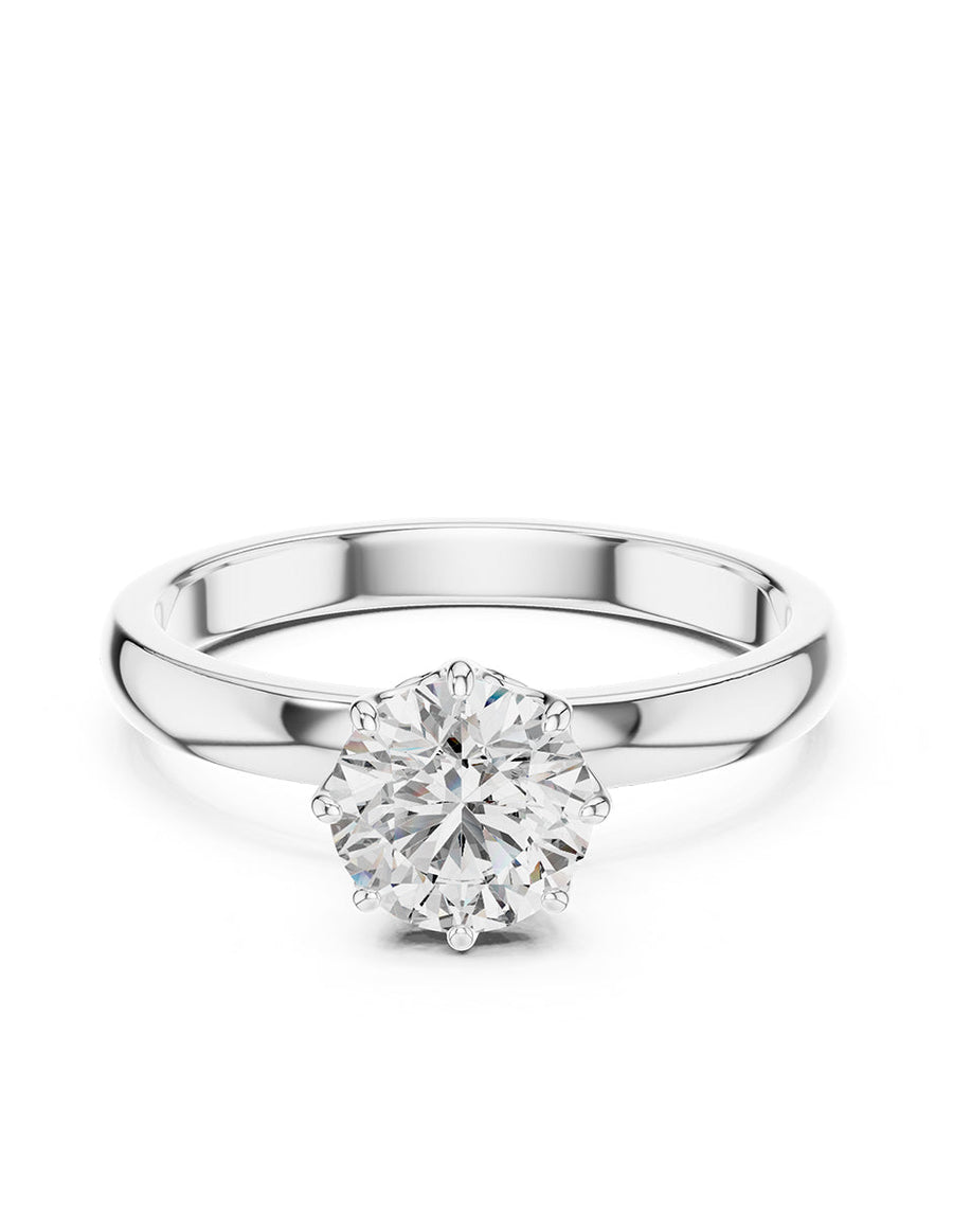 Anillo de Compromiso - solitario - AMORE39-RD-CZ