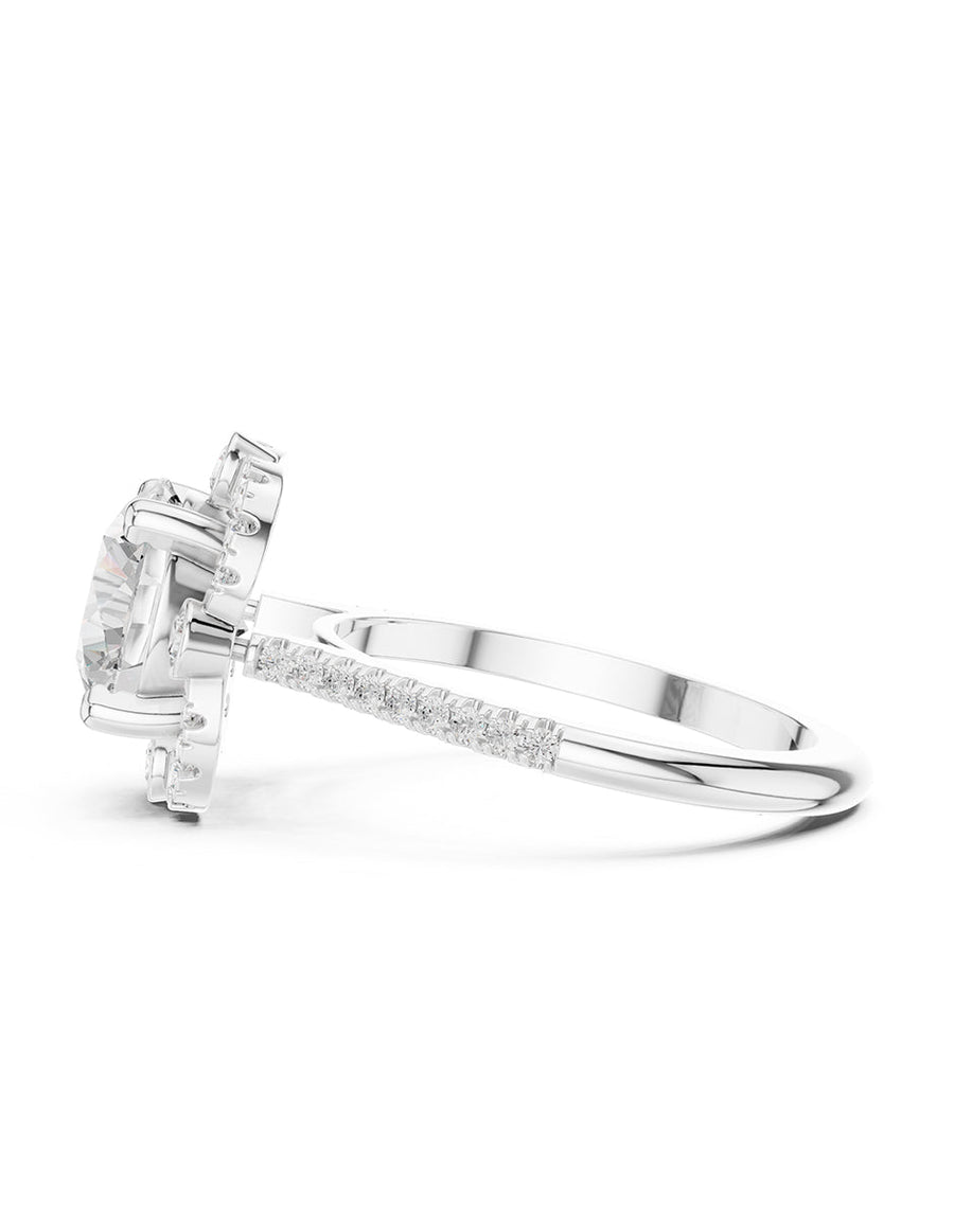 Anillo de compromiso - halo - AMORE390-RD-LG