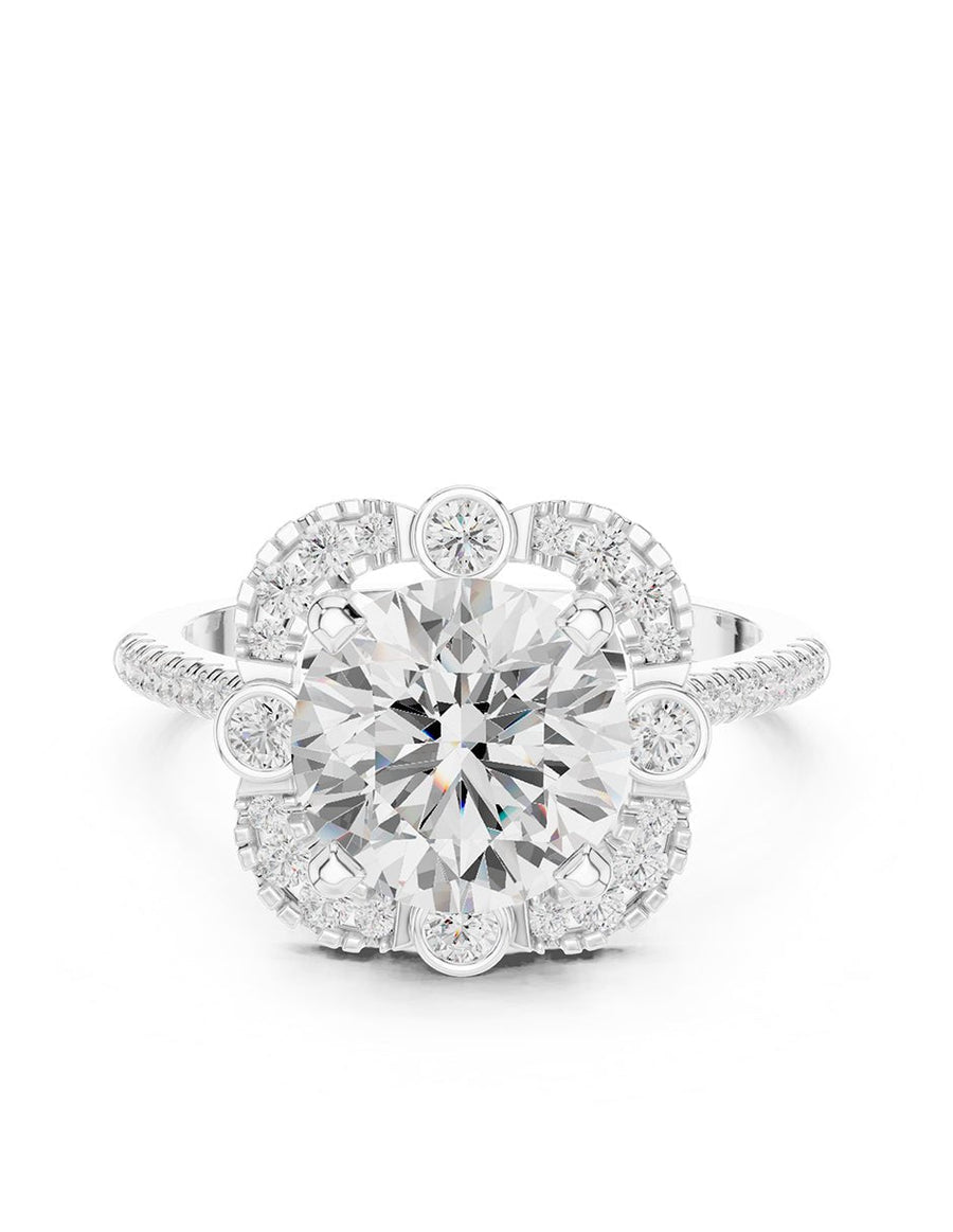 Anillo de compromiso - halo - AMORE390-RD-LG