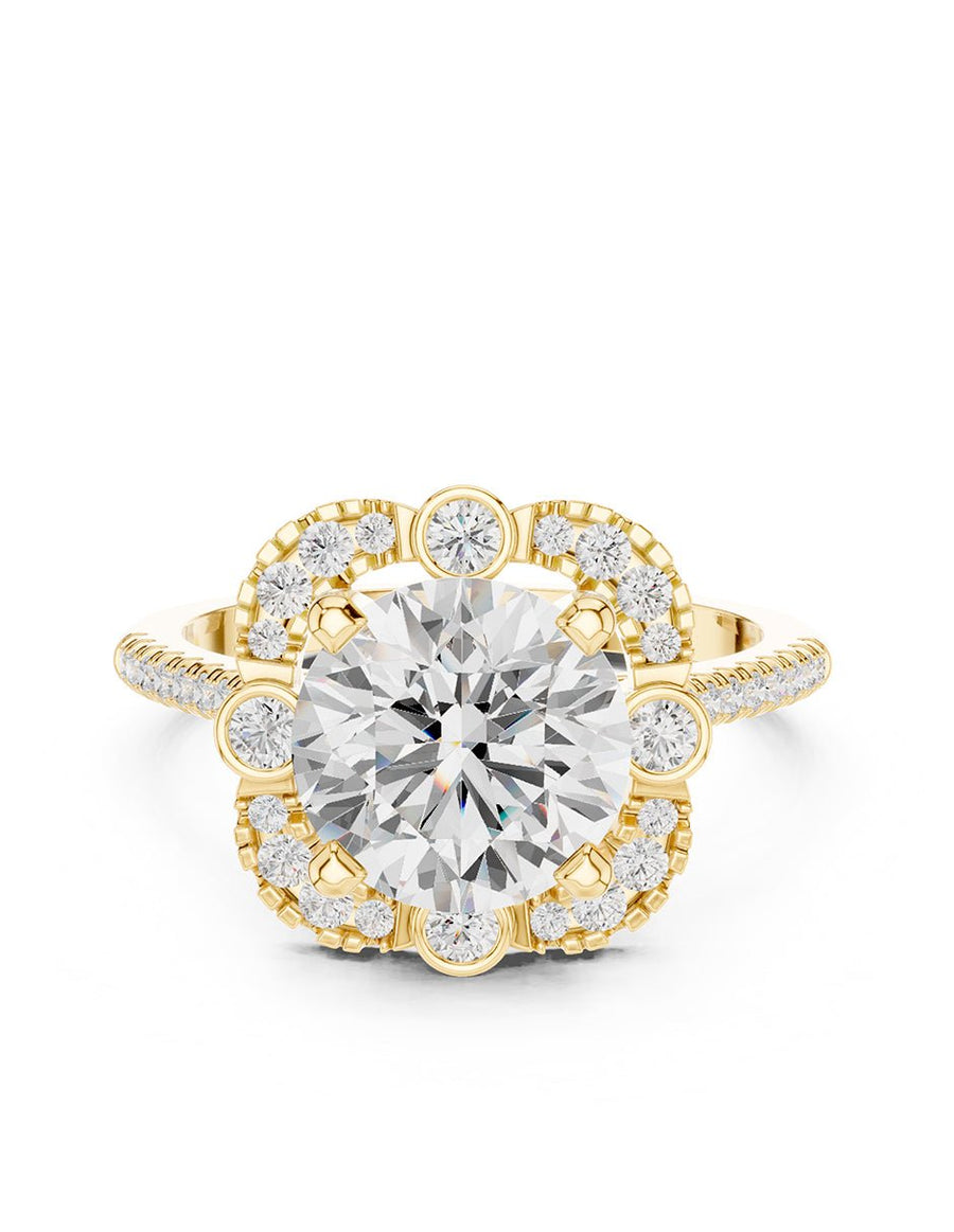 Anillo de compromiso - halo - AMORE390-RD-LG