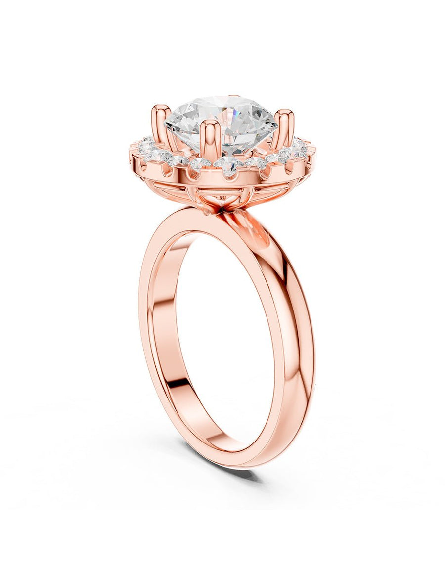 Anillo de compromiso - halo - AMORE392-RD-LG