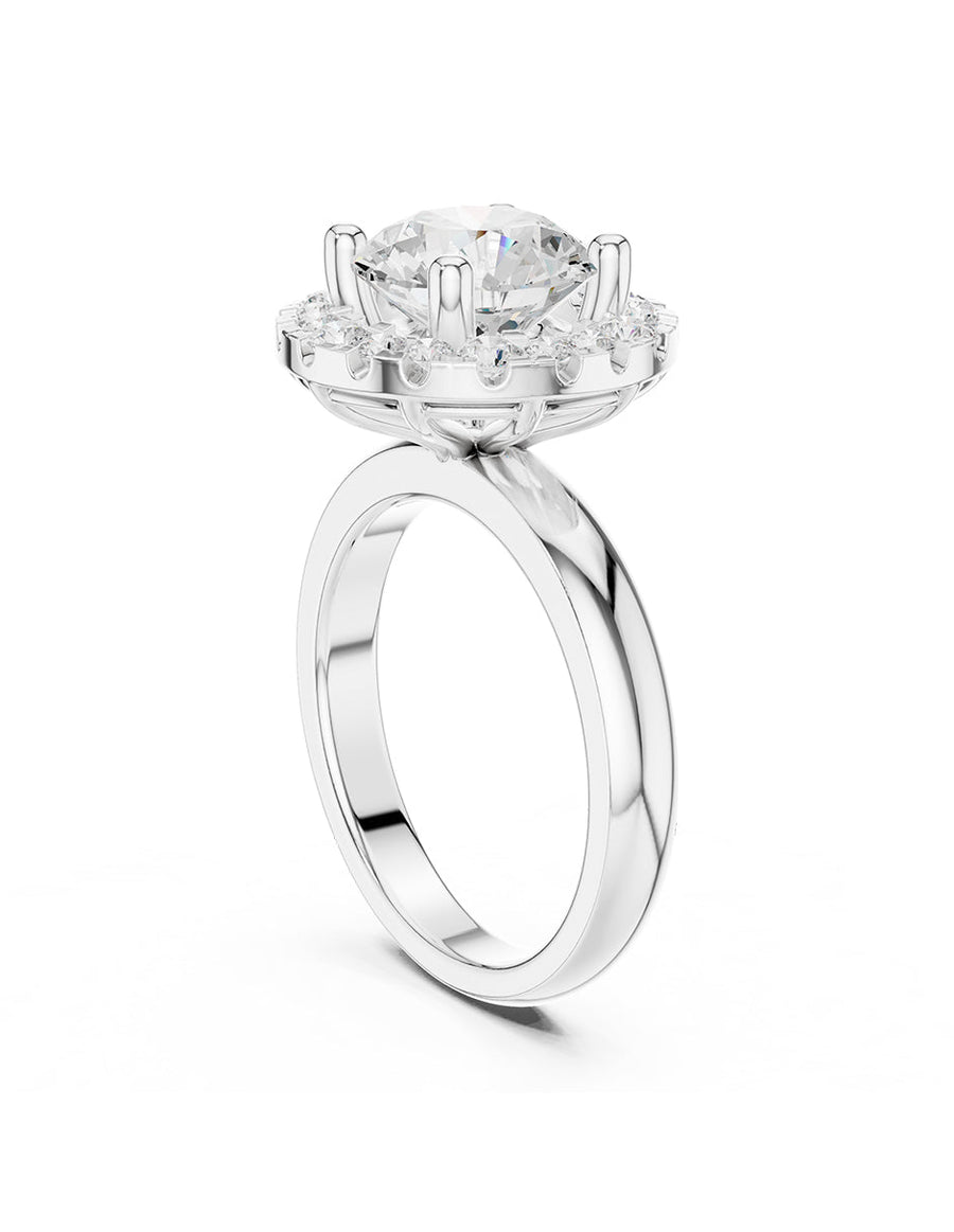 Anillo de compromiso - halo - AMORE392-RD-LG