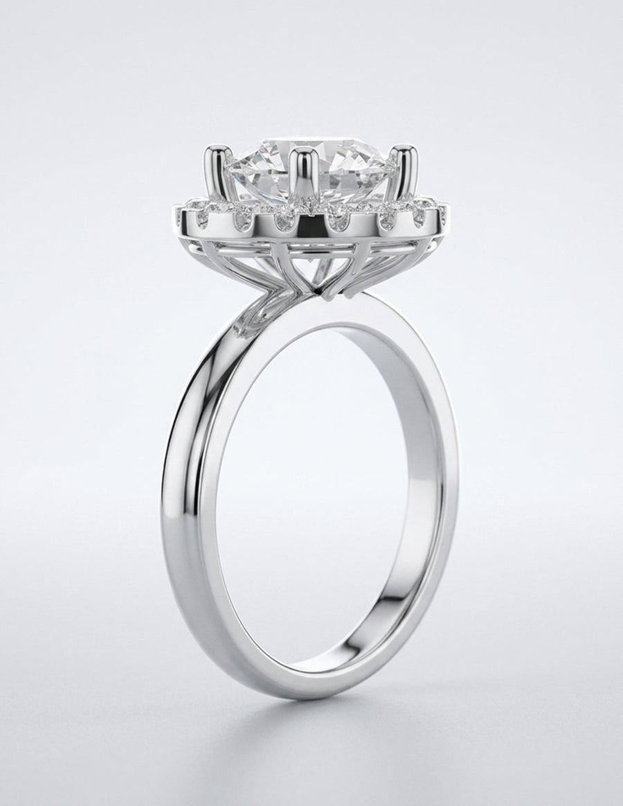 Anillo de compromiso - halo - AMORE392-RD-LG