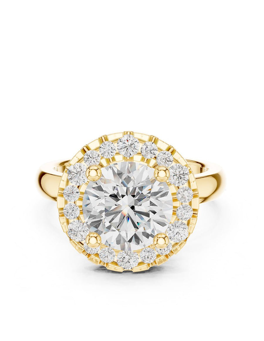 Anillo de compromiso - halo - AMORE392-RD-LG