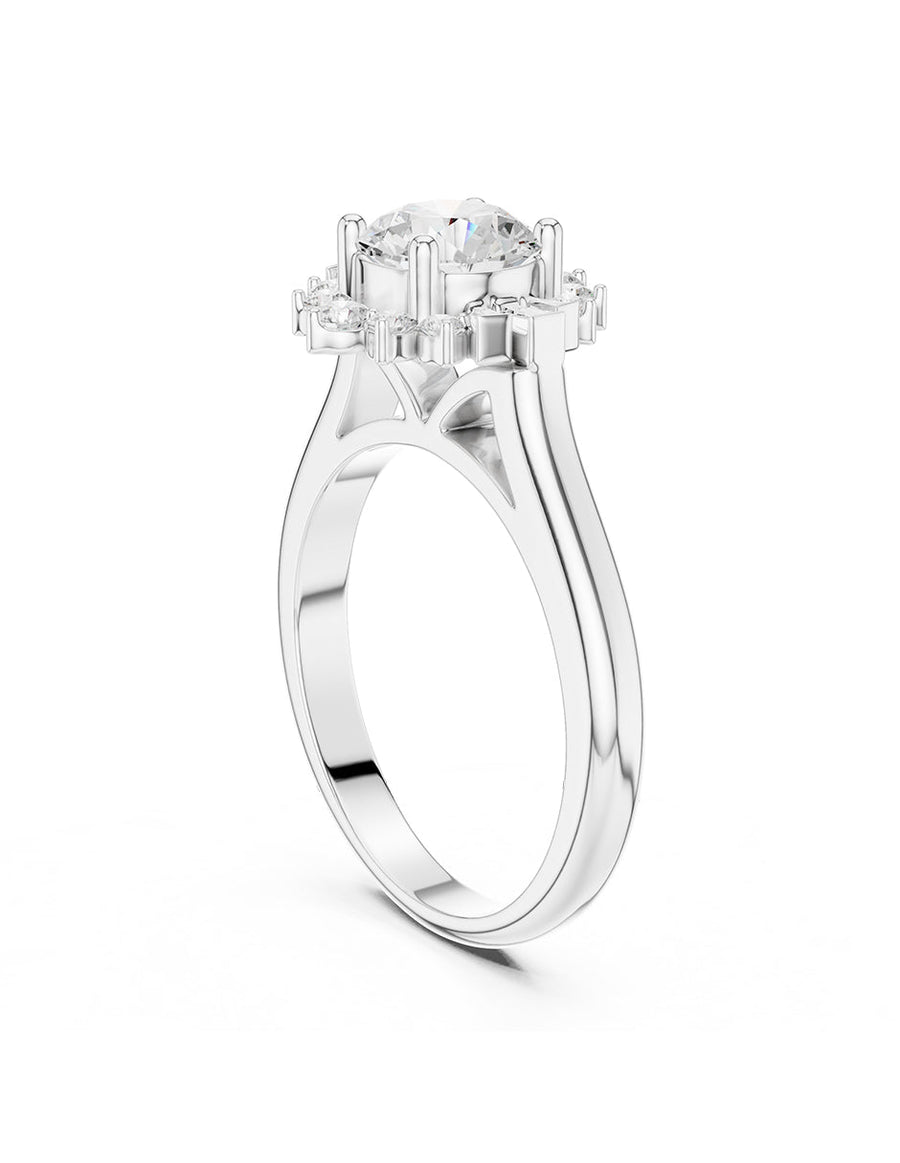 Anillo de compromiso - halo - AMORE393-RD-LG