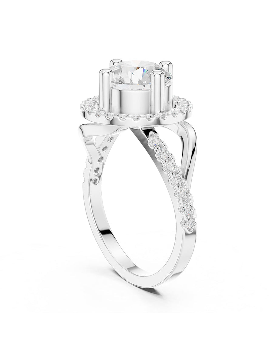 Anillo de compromiso - halo - AMORE394-RD-LG