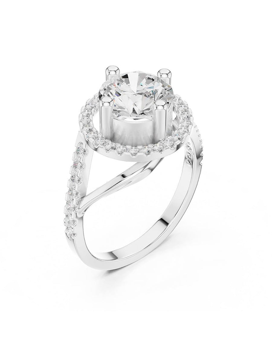 Anillo de compromiso - halo - AMORE394-RD-LG