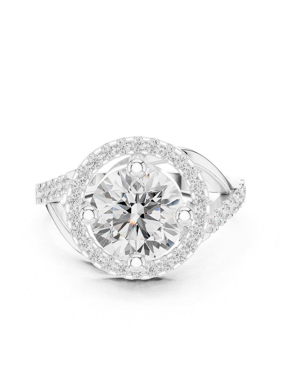 Anillo de compromiso - halo - AMORE394-RD-LG