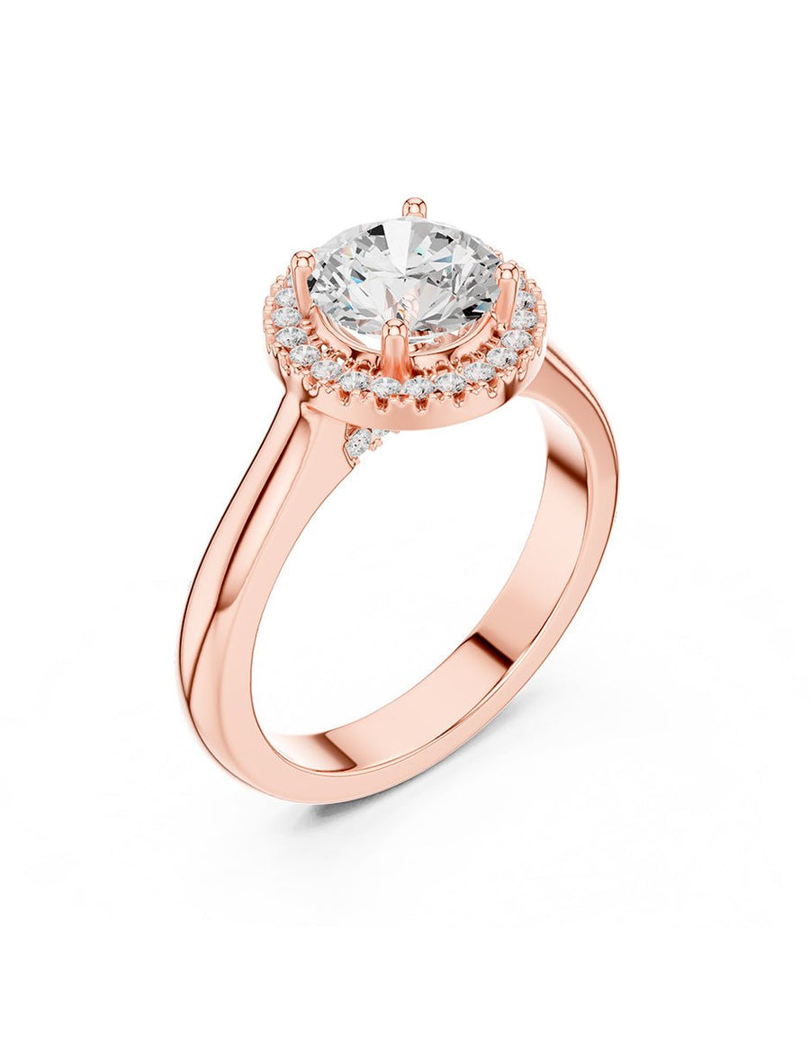 Anillo de compromiso - halo - AMORE395-RD-LG