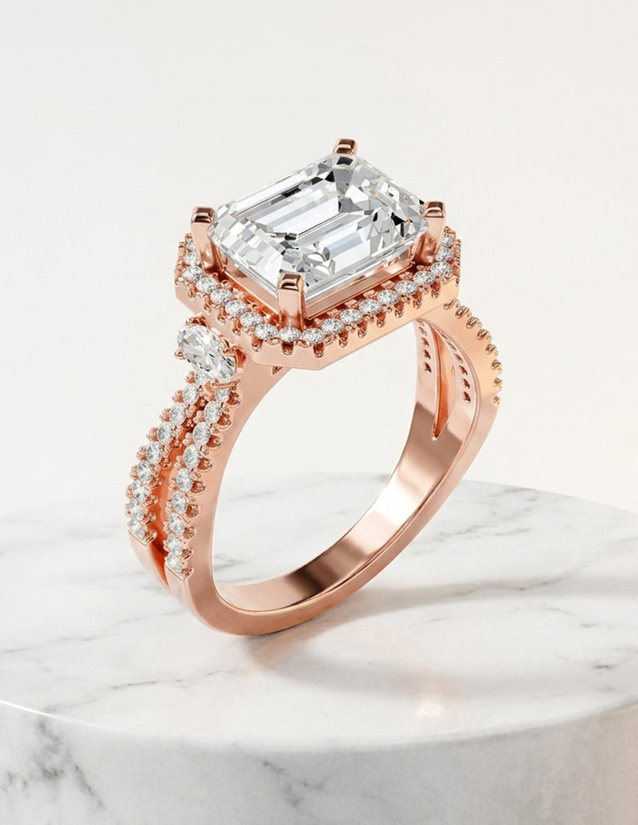 Anillo de compromiso - halo - AMORE396-EM-LG