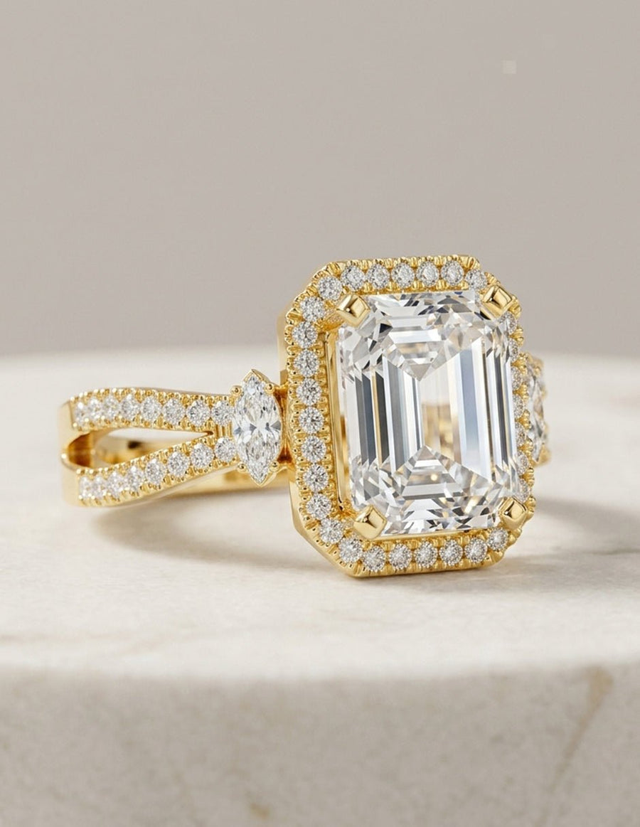 Anillo de compromiso - halo - AMORE396-EM-LG