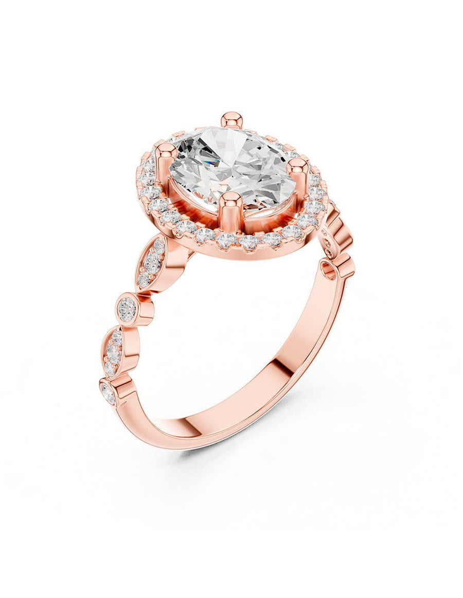 Anillo de compromiso - halo - AMORE397-OV-LG