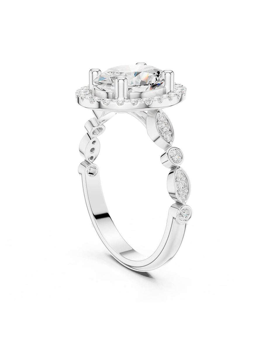 Anillo de compromiso - halo - AMORE397-OV-LG