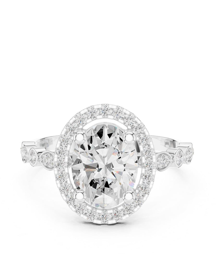 Anillo de compromiso - halo - AMORE397-OV-LG