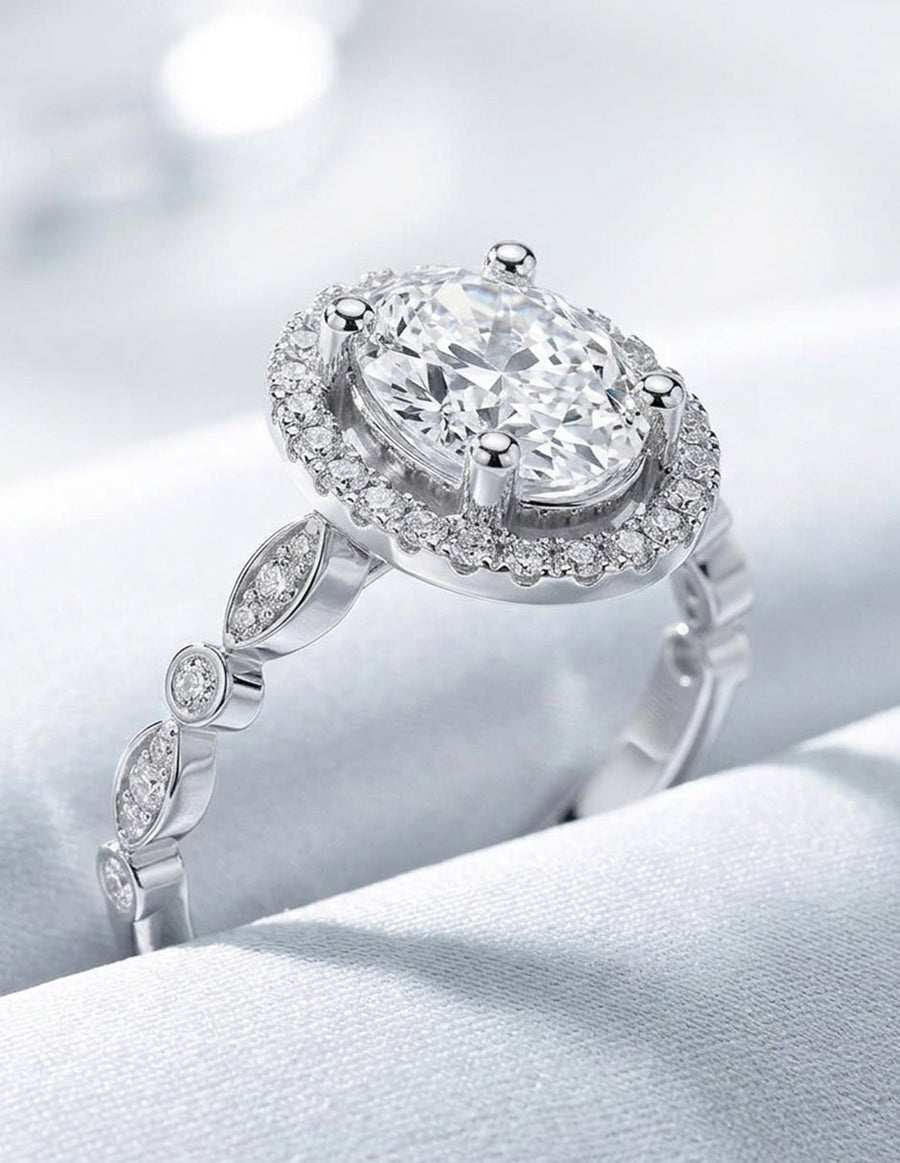 Anillo de compromiso - halo - AMORE397-OV-LG