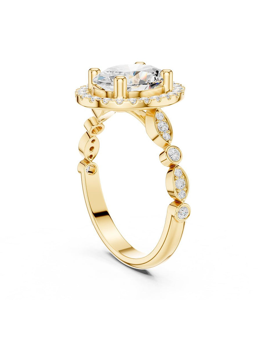 Anillo de compromiso - halo - AMORE397-OV-LG