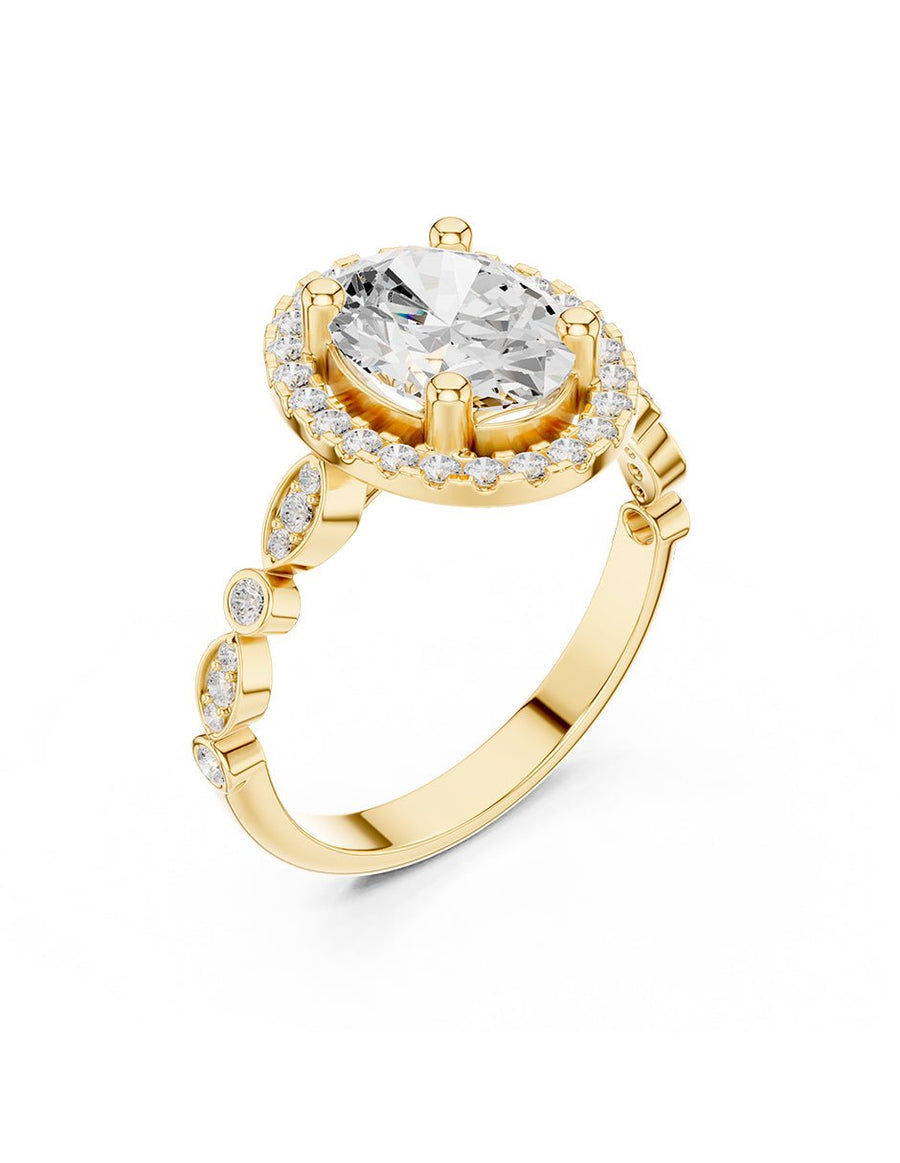 Anillo de compromiso - halo - AMORE397-OV-LG