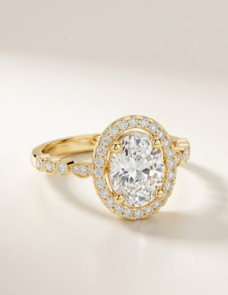Anillo de compromiso - halo - AMORE397-OV-LG