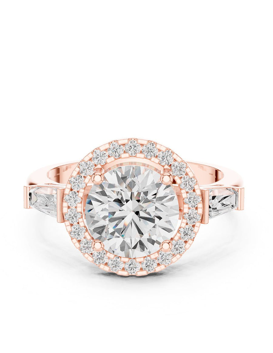 Anillo de compromiso - halo - AMORE398-RD-LG