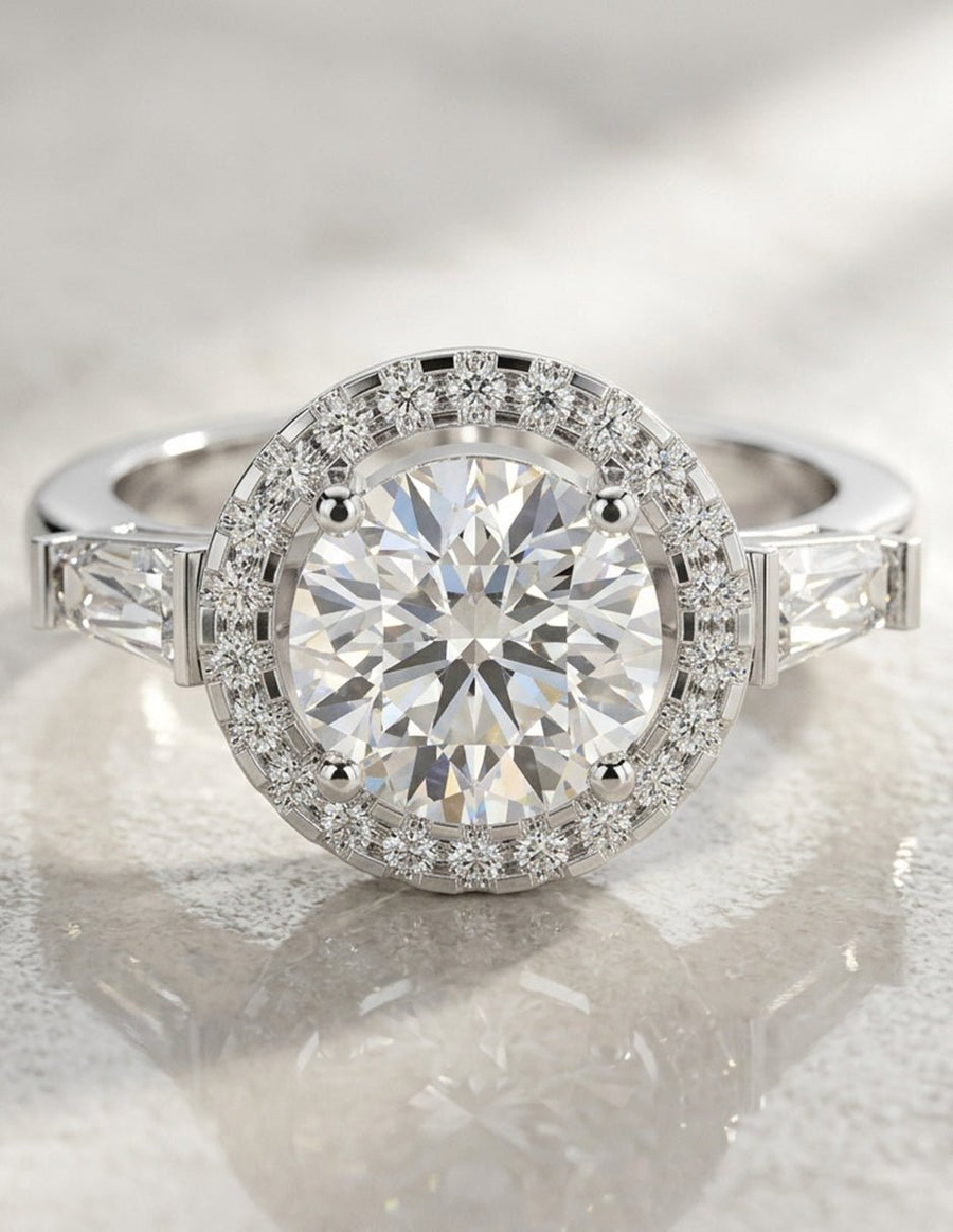 Anillo de compromiso - halo - AMORE398-RD-LG