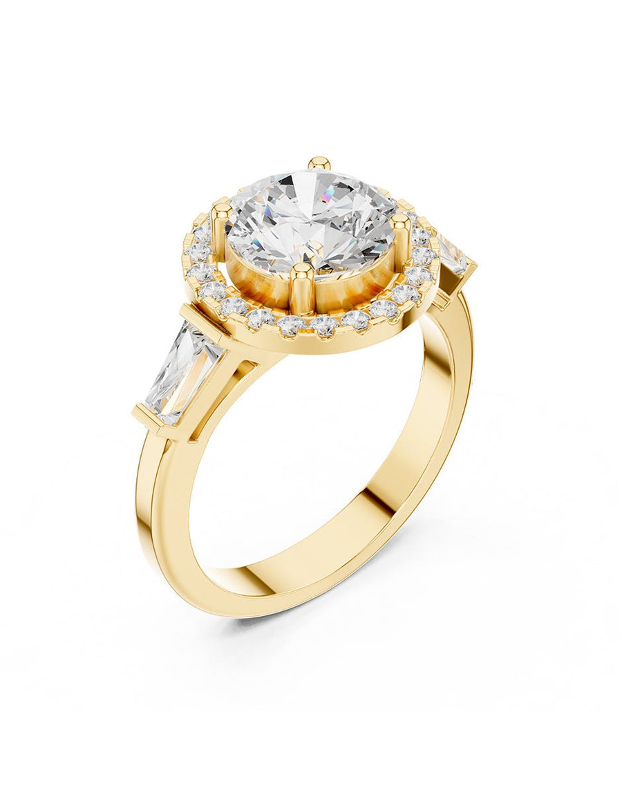 Anillo de compromiso - halo - AMORE398-RD-LG