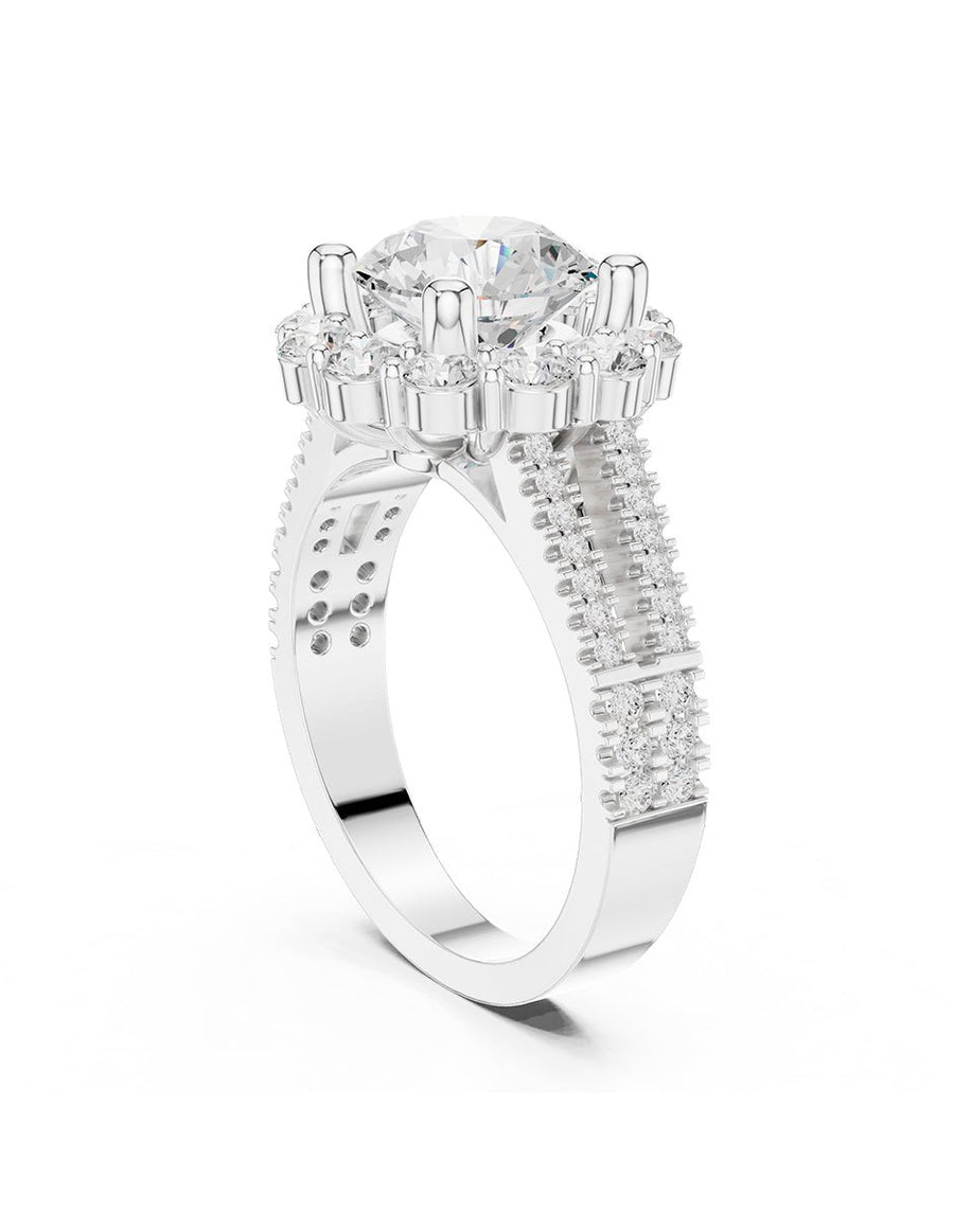Anillo de compromiso - halo - AMORE399-RD-LG